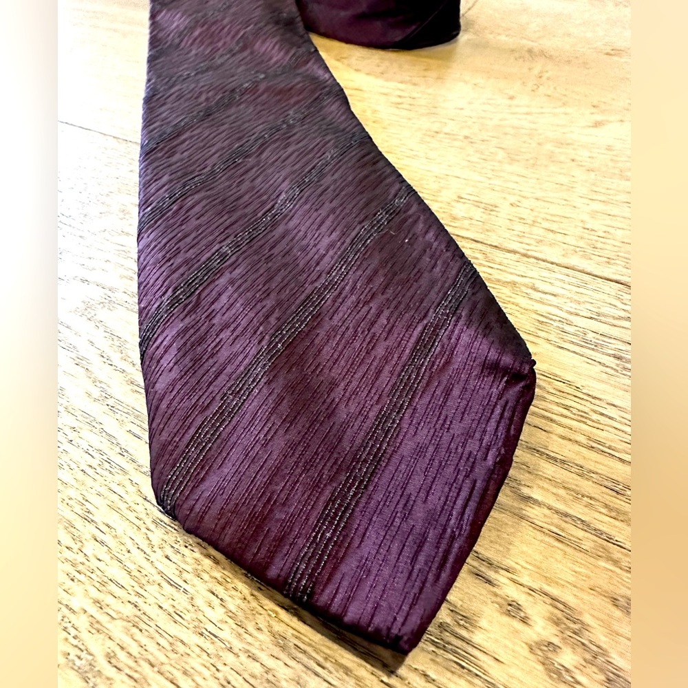 Bordeaux colour silk tie men Trussardi